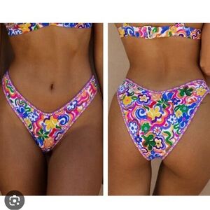 New! Bydee Panama bottom in salsa Psychedelic Floral cheeky fit 38085